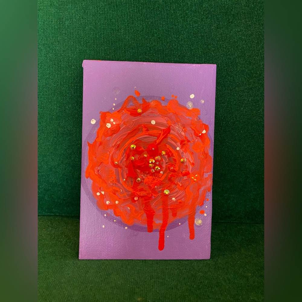 Abstract Jeweled Neon Painting